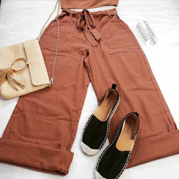 Pants - 🆕️//The Coral// tan high waisted pants